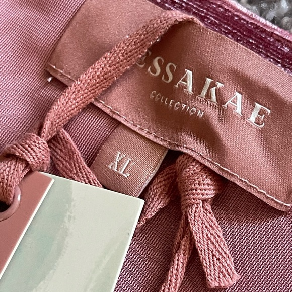 Jessakae | Everly Pink Velvet Flutter Sleeve Maxi Dress Gown Bridesmaid Formal - Picture 8 of 9